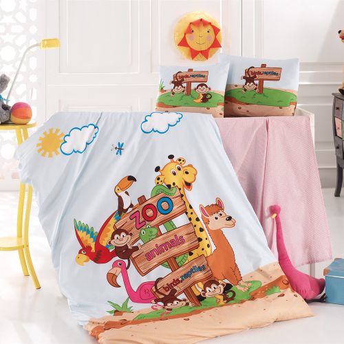 Baby bedding set ZOO PINK - 3 pieces