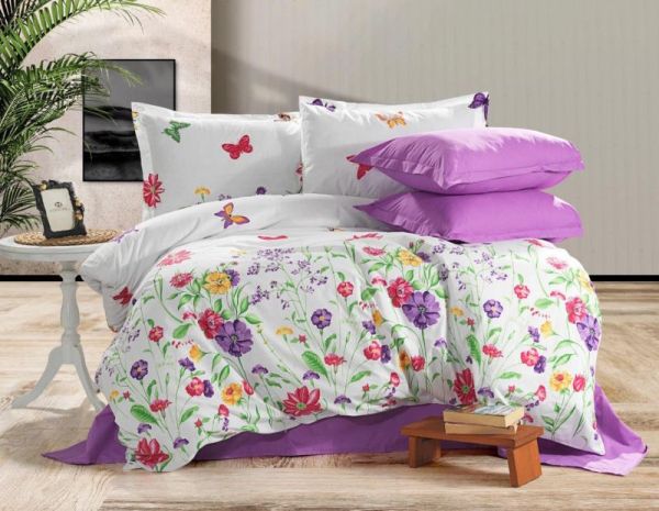 Bedding set Savona purple - 6 pieces 